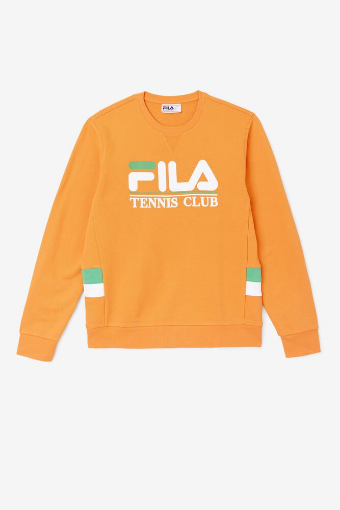 Fila Ameh Sweatshirt Orange - Mens - 10548AVZI